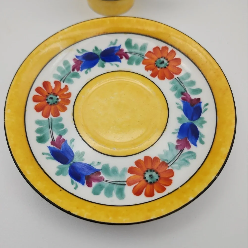 Vintage Phoenix China Czech Demitasse Cup Saucer & Handpainted Moravian Art